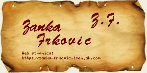 Žanka Frković vizit kartica